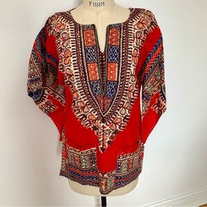 Vintage Dashiki Top 1970’s Hippie Top
